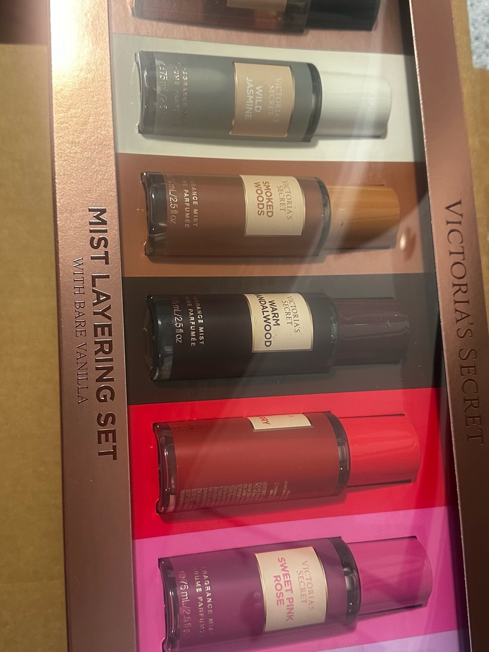 Victoria's Secret Mist Layering Set - Pink, Red, Brown, Gold